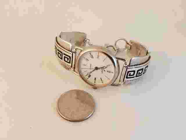 Peyote Bird Santa Fe watch + Zuni sterling silver watch band