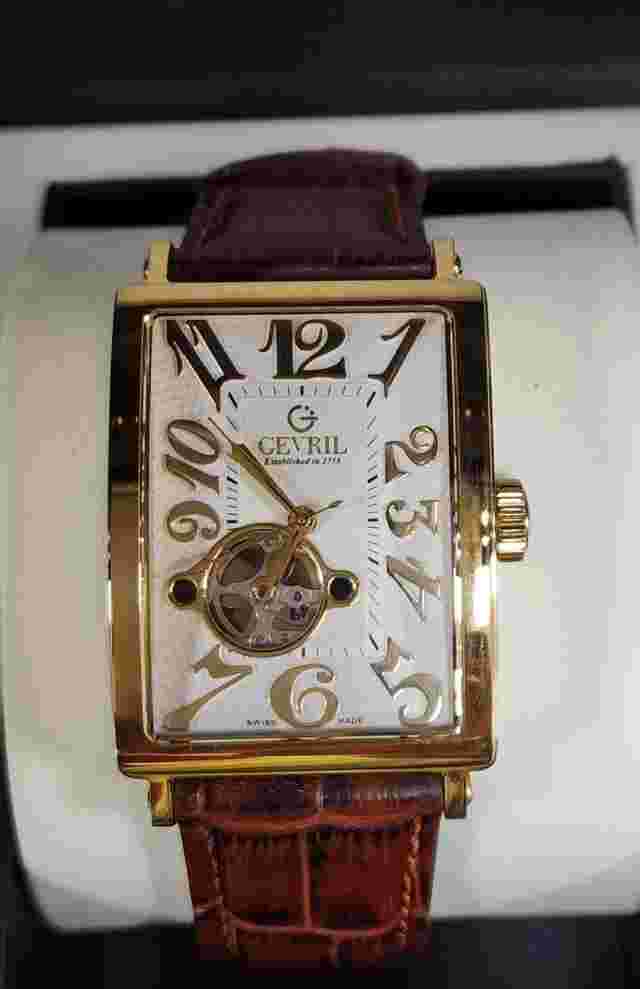Gevril Men's 5173-5 Avenue of America Intravedere Swiss Watch - Mint