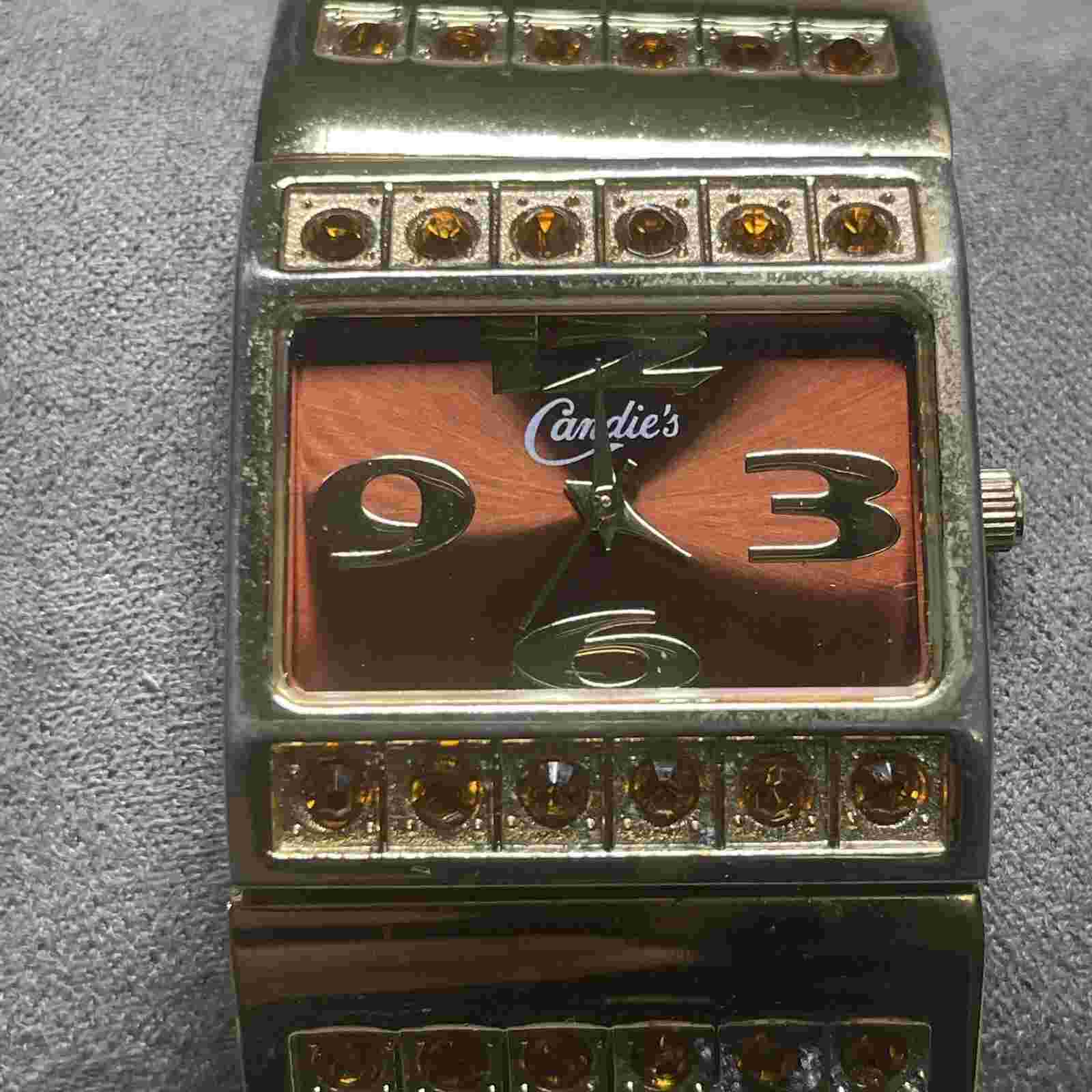 Ladies CANDIES Quartz Movt w/Stones Rose Gold Tone Watch / Working