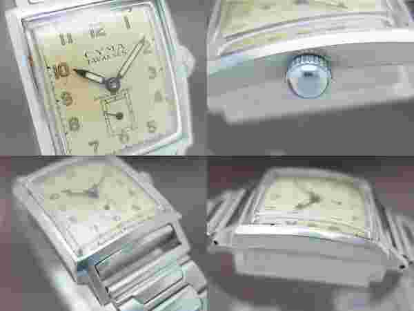 CYMA TAVANNES Small Second Square Case Manual Vintage Watch 1940's