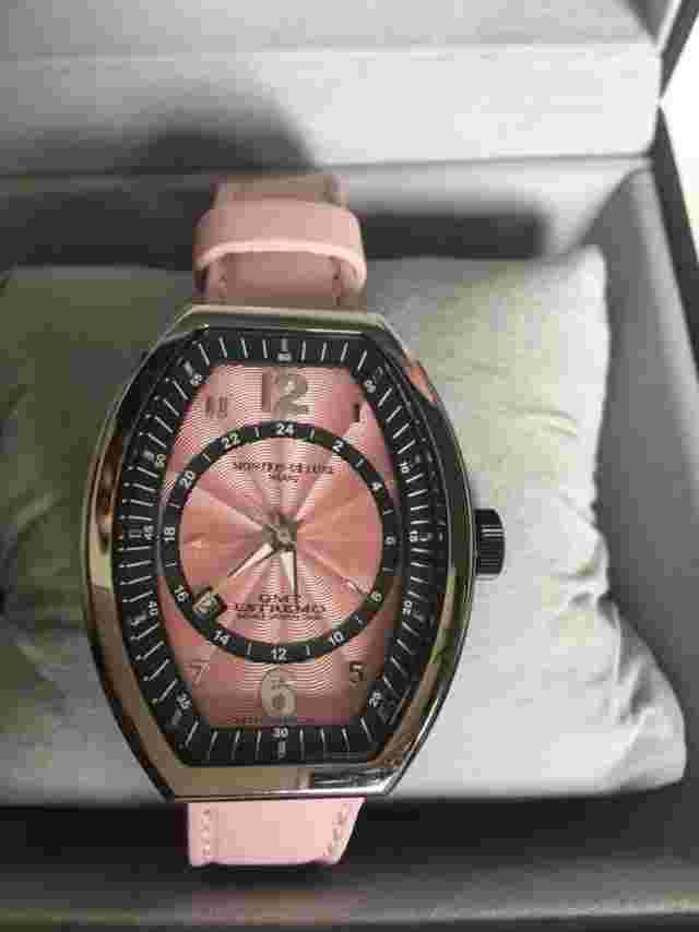 Montres De Luxe Women's EXL 9203 Estremo Quartz Pink Dial silver Watch new $1400