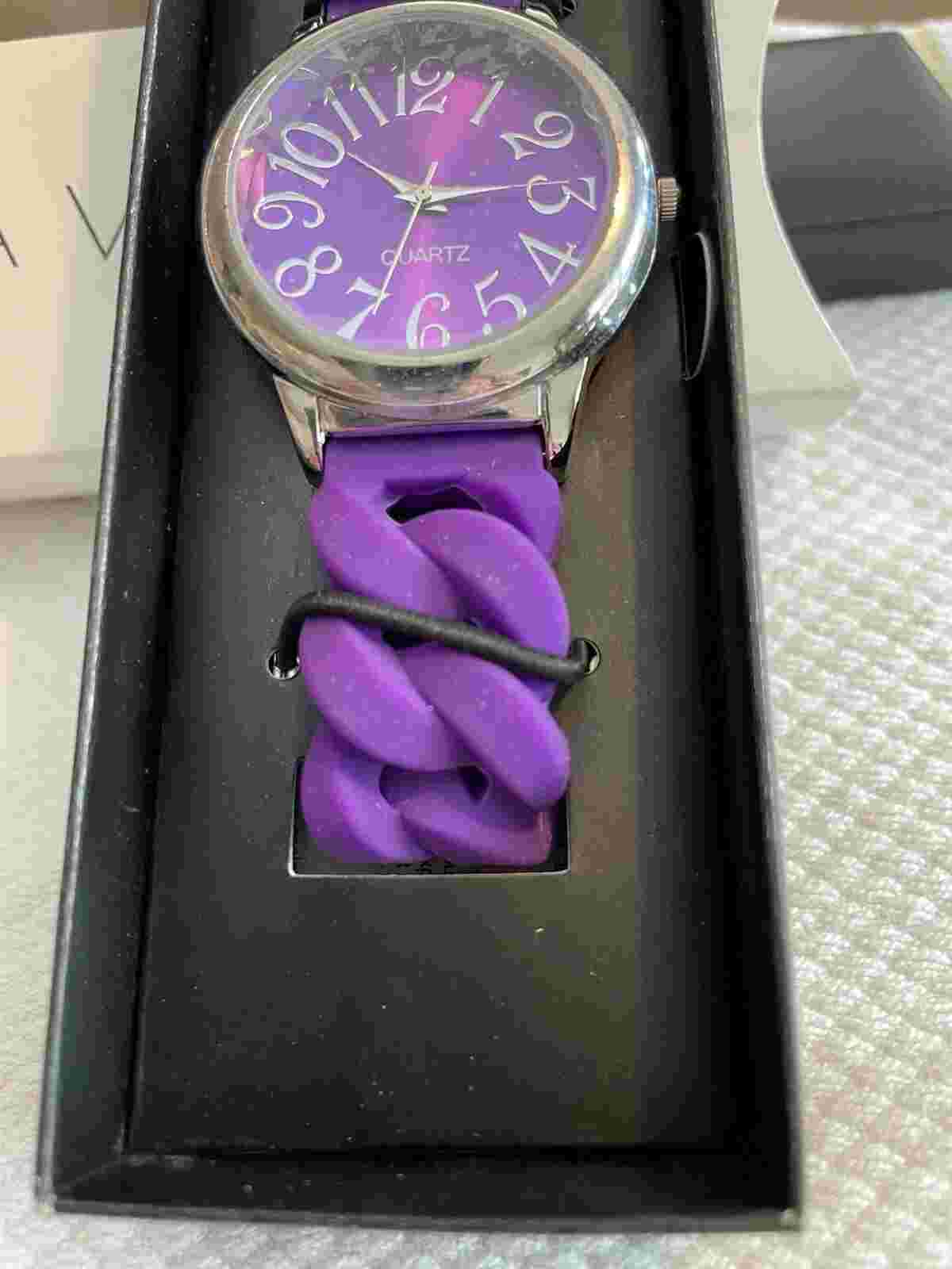Avon Bold Color Link Watch - Purple
