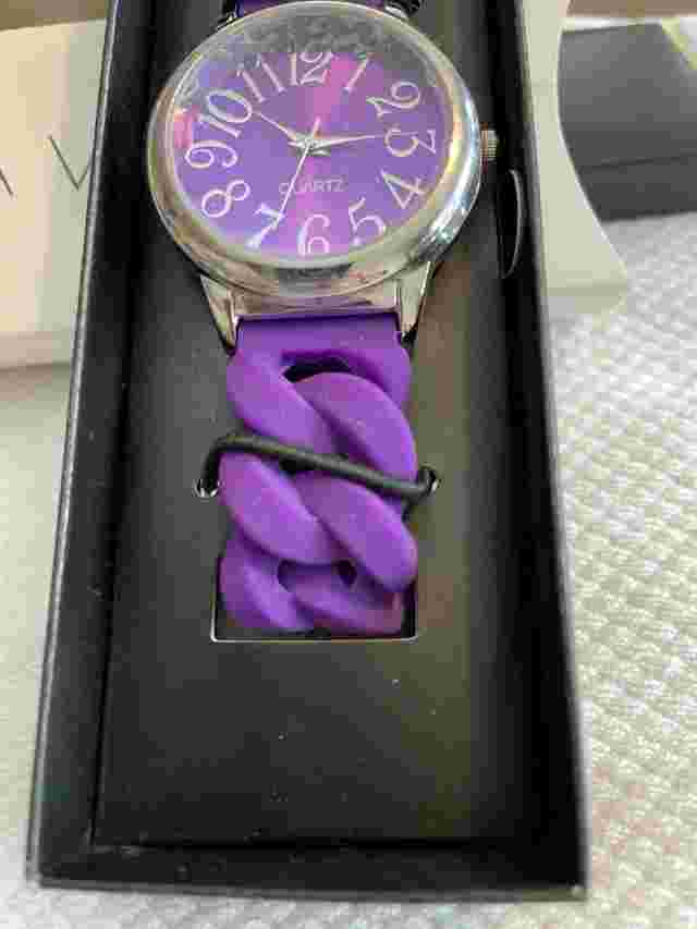 Avon Bold Color Link Watch - Purple