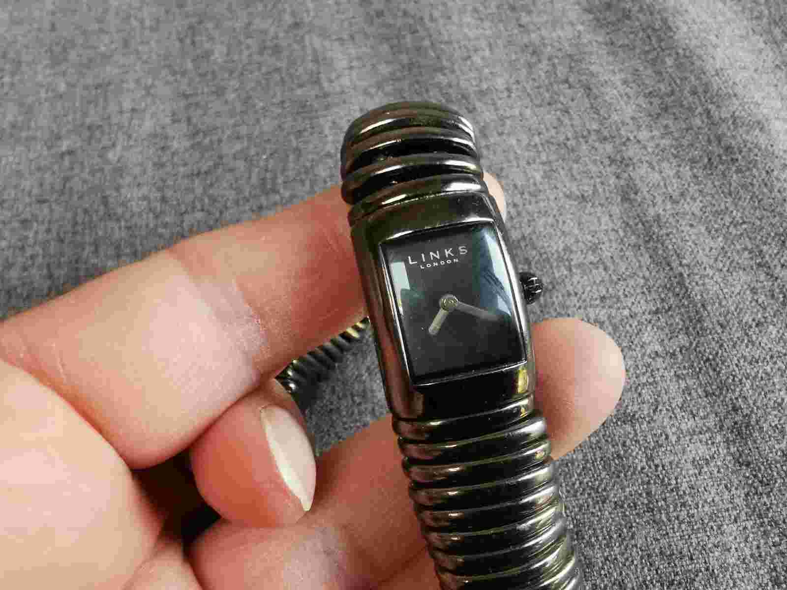LINKS OF LONDON Analogue Ladies  Black Sweetie Strap Watch