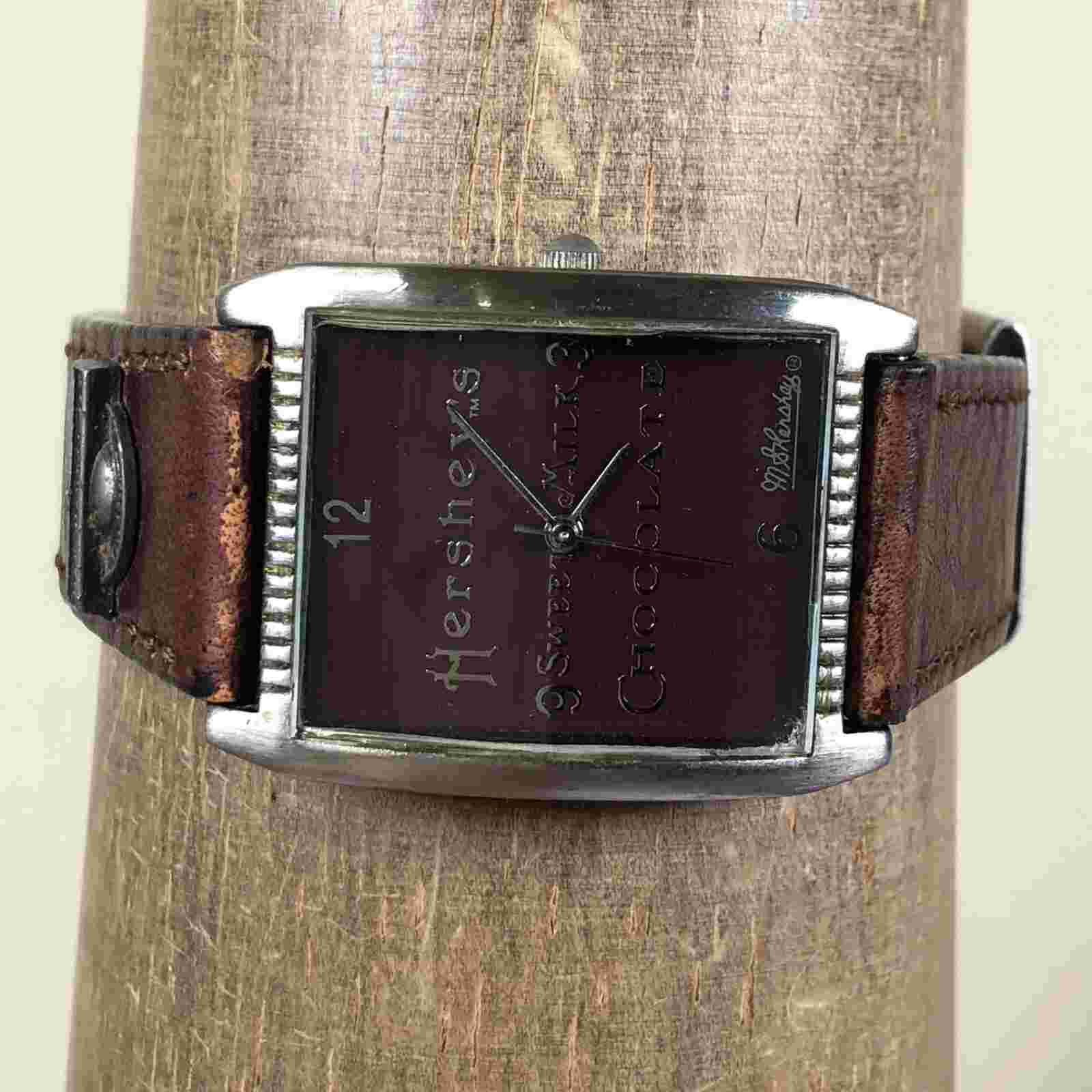 Hershey's Sweet Milk Chocolate Women Casual Leather 28mm Quartz Analog Watch 7"
