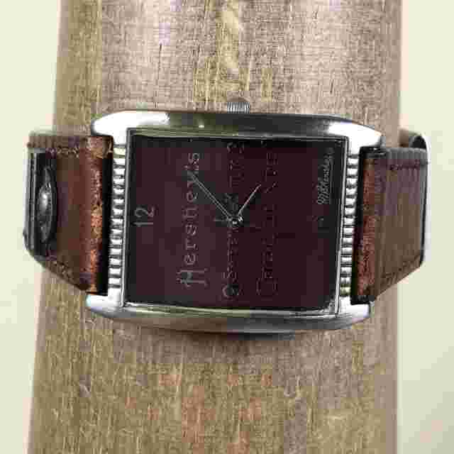 Hershey's Sweet Milk Chocolate Women Casual Leather 28mm Quartz Analog Watch 7"