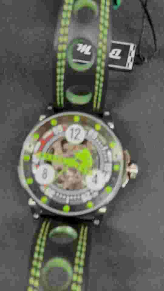 BRM WRISTWATCH V6-44 SPORT SKELETON DIAL WITH GREEN HANDS