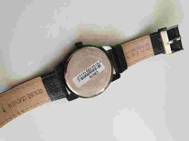 OOZOO C8579 men wristwatch NEW UNUSED black leather strap, 47mm timepiece