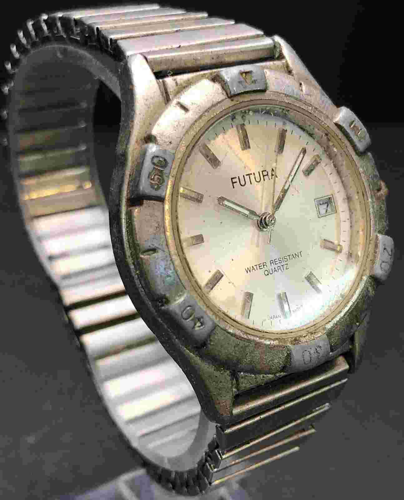 Vintage Men's Futura Analog Watch - Untested - May Need Battery or Repair