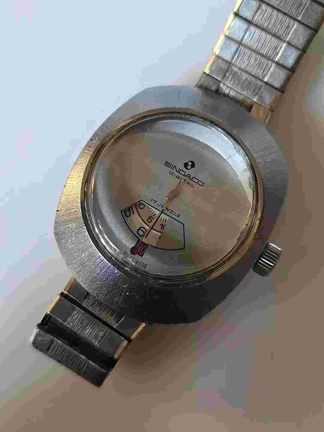 Vintage Sindaco Digital Watch 17 Jewel