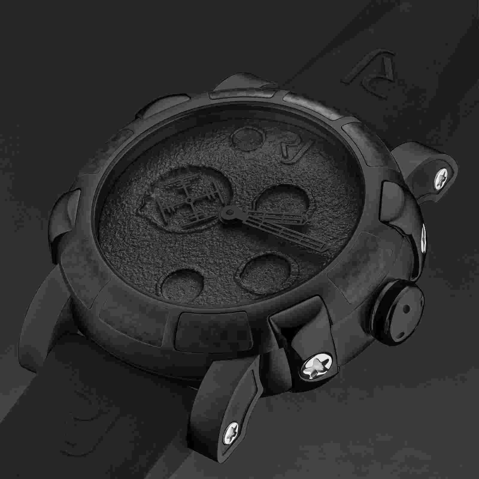 Romain Jerome Mens 'Moon Dust' Black Dial Black Strap Automatic RJ.MD.AU.101.20