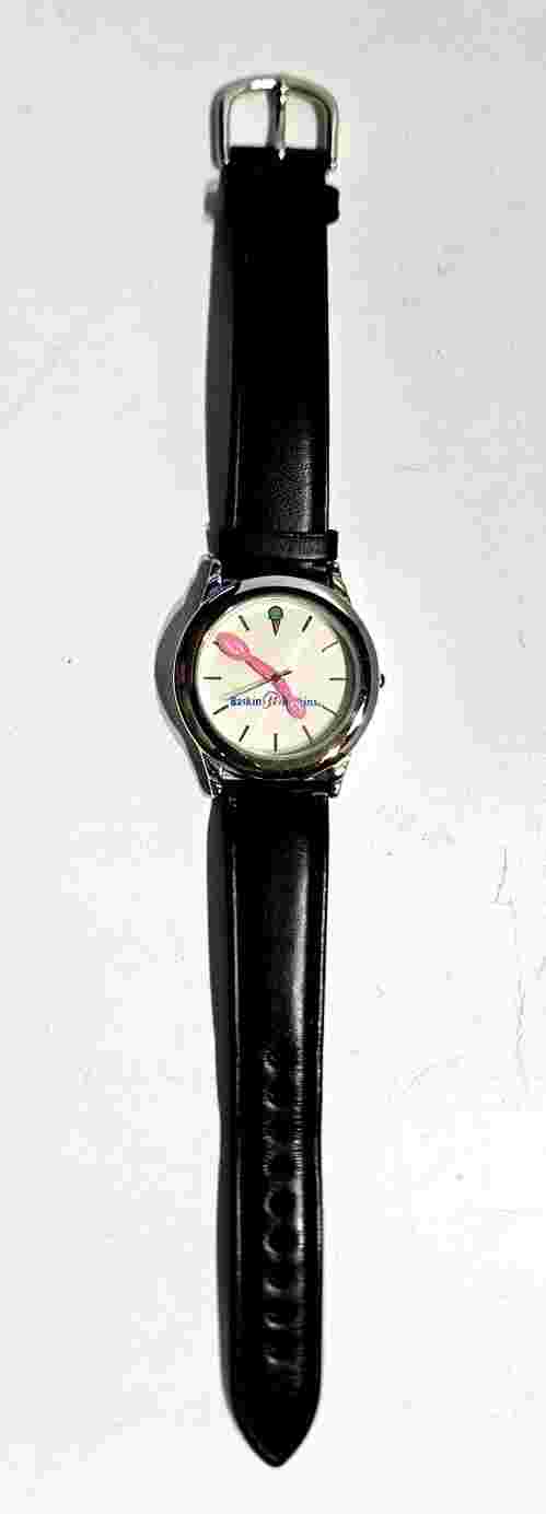 Baskin Robbins Pink Spoons 2000 Vintage Wrist Watch Unworn & Engraved