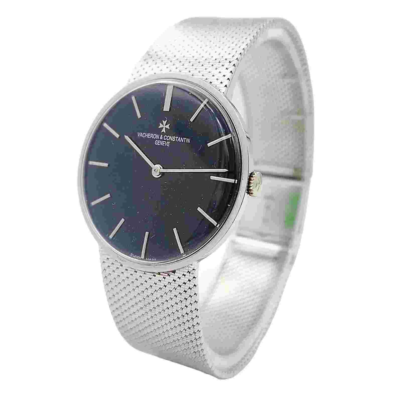 1970's Men's Vacheron & Constantin 33mm Vintage 18K Gold Watch with Black Dial.