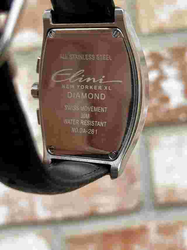 Elini New Yorker XL Watch 1ct Diamond Stainless Swiss Movement