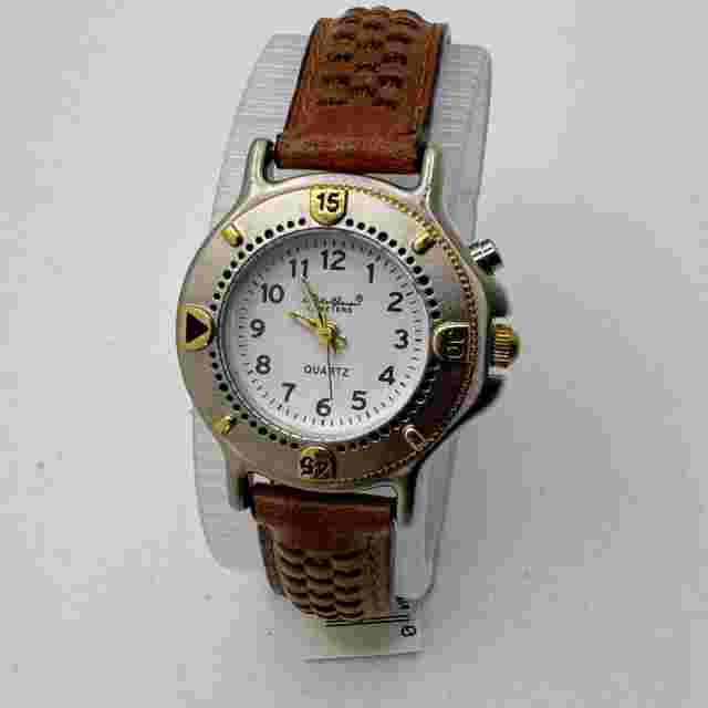 Eddie Bauer Quartz Watch Women 50m Dual Tone Rotating Bezel Analog New Battery