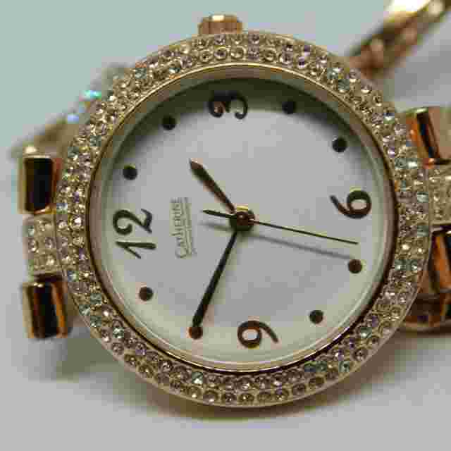 Catherine Malandrino CBC11516 Crystals Inlay Women's Watch Sz.6 1/2" New Battery