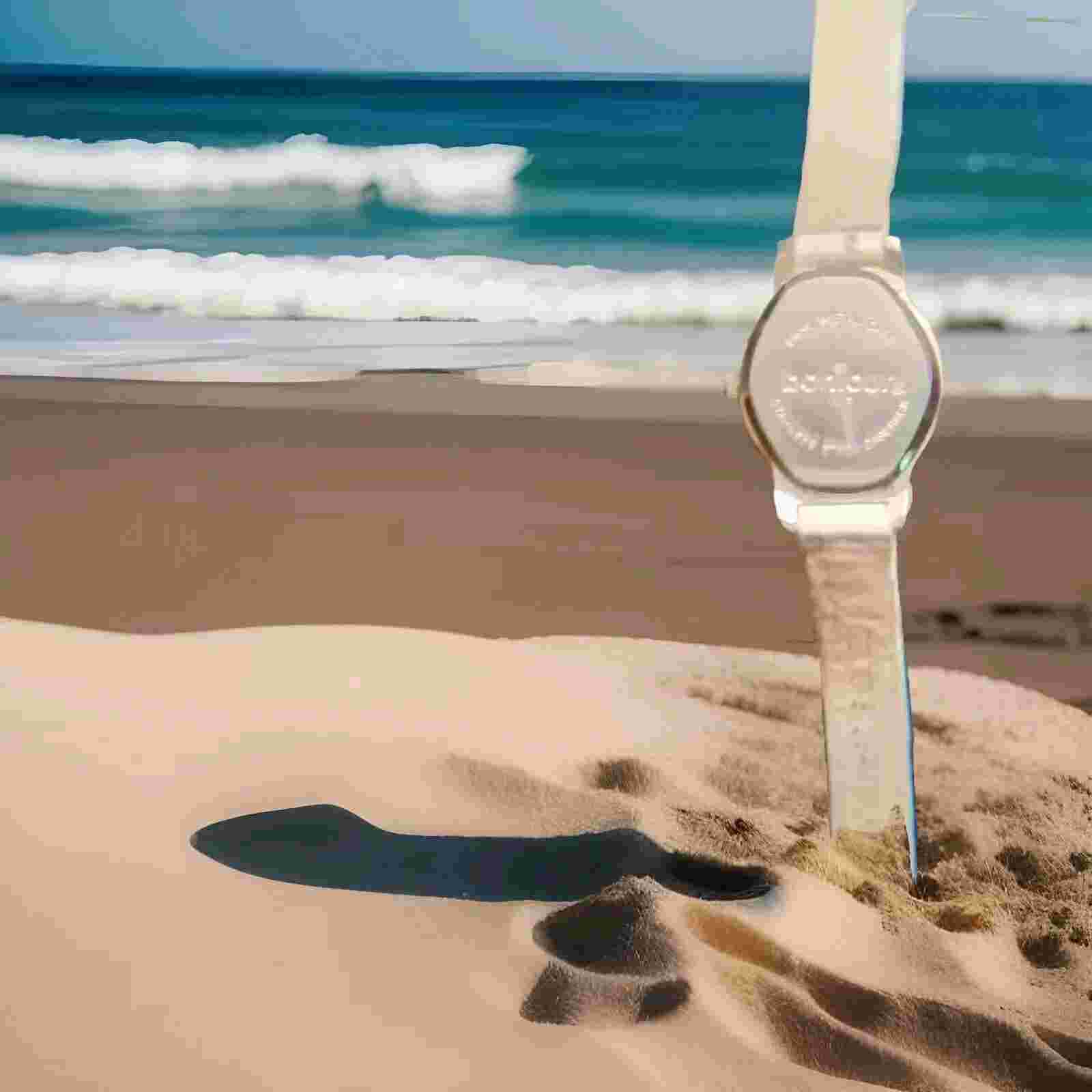 bonjour stainless Ladies Watch Quartz Vintage, Leather White Band, Stainless Stl