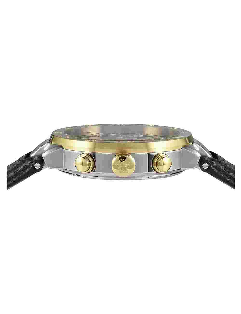 Versace VEPY00320 Urban Mystique Blue Silver Gold Black Leather Men's Watch