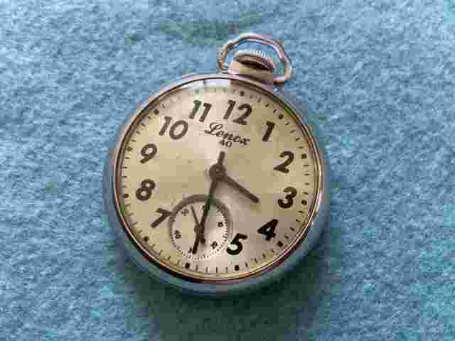 Lenox 40 Mechanical Wind Up Vintage Pocket Watch