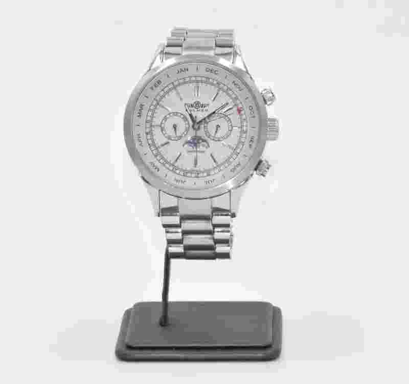 Balmer 45mm Moon-Phase Phantom SS Automatic Watch Jubilee Swis WR5ATM Calender
