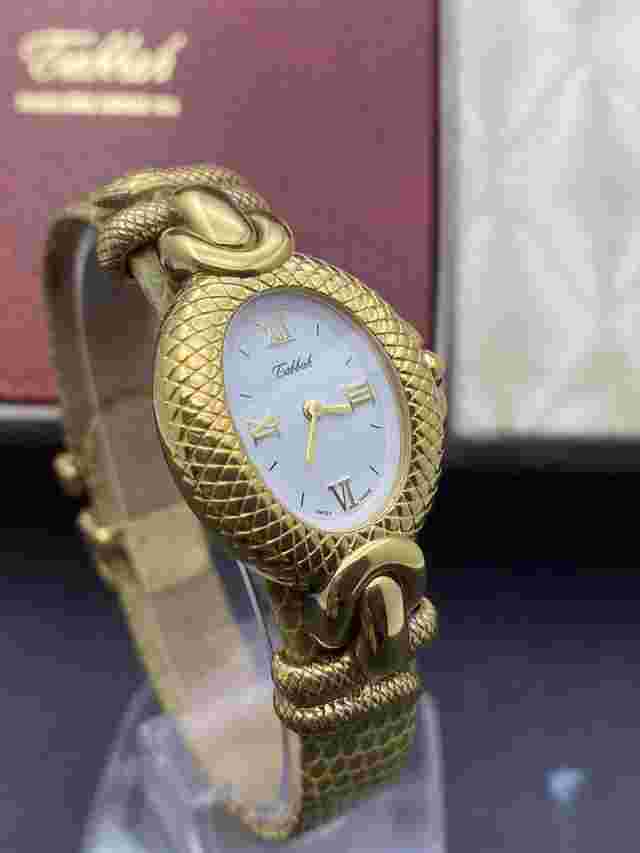 TABBAH Copacabana Ladies Gold-Plated Silver Swiss Quartz Watch.  With Box.