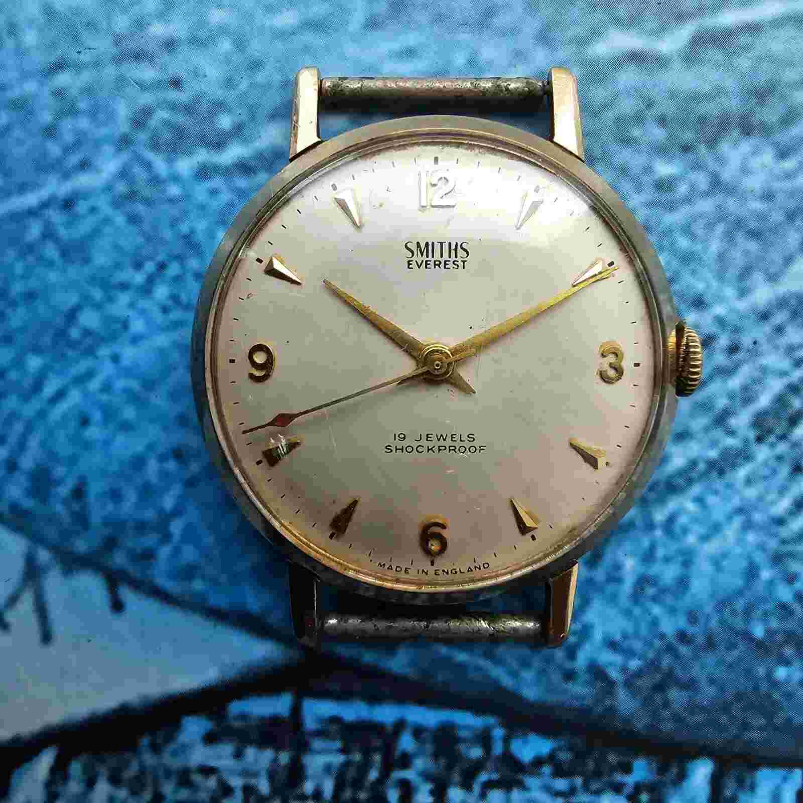 Vintage 9k Solid Gold Smiths Everest Hand-Winding Men's Watch 9ct