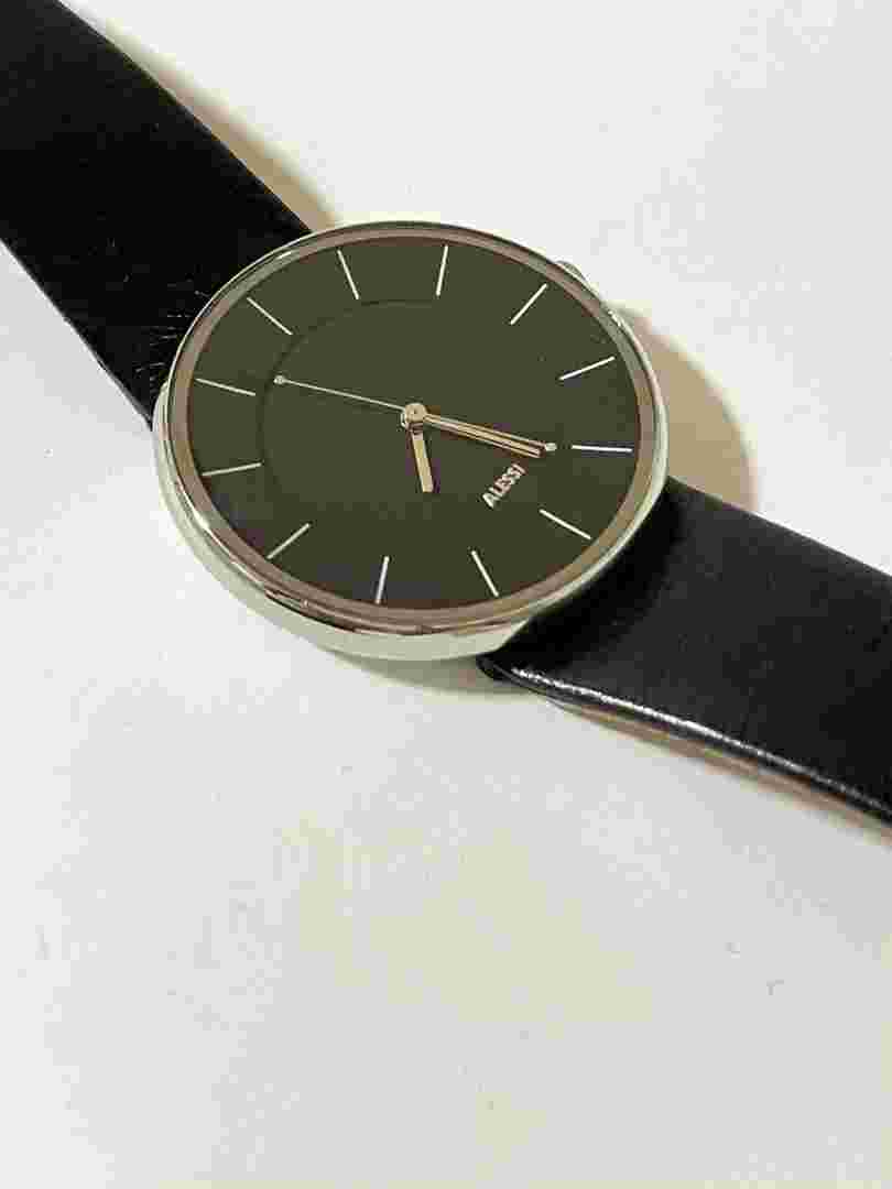 Alessi AL8004 Quartz Watch Black Strap Used Made in Italy