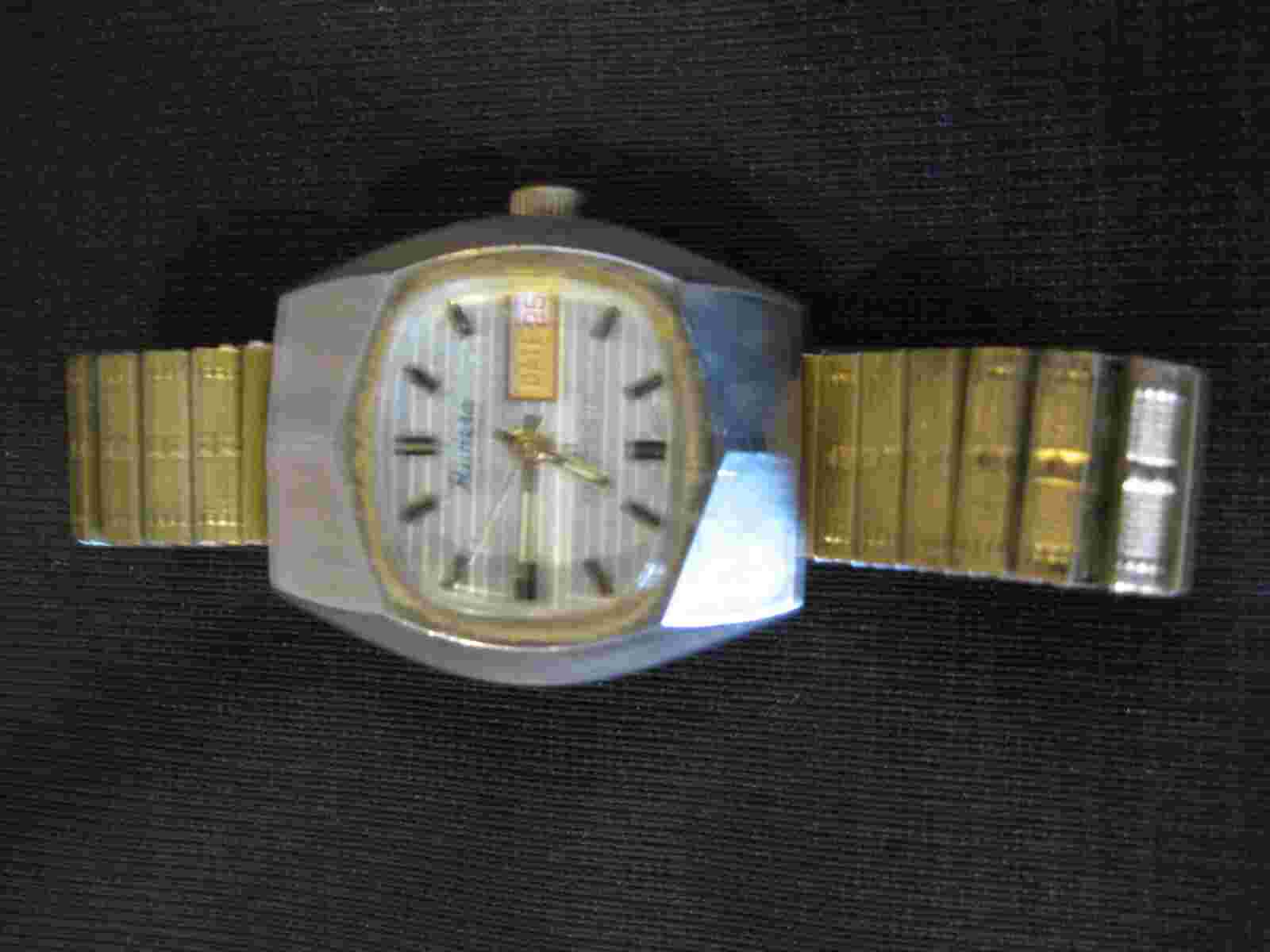 Vtg Swiss Movt Men Riviera Electra Anti Magnetic 21 Jewel  Date Wrist Watch Work