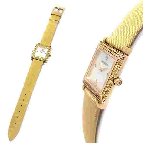 BOUCHERON Diamant SM size double yellow diamond bezel ladies watch G1209