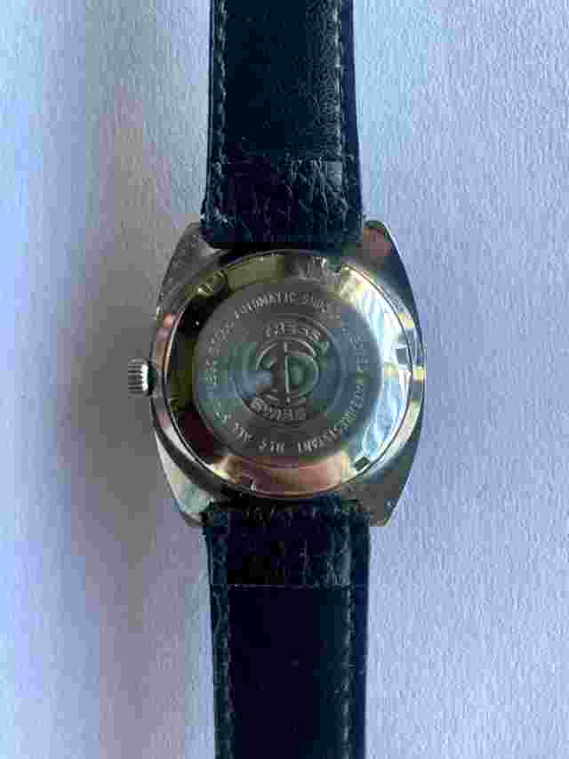 TRESSA LASER BEAM AUTOMATIC WINE COLOR DIAL 318 SWISS MEN'S FULL WORKING VINTAGE