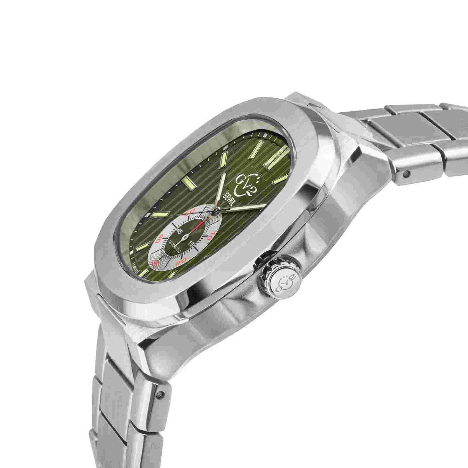 GV2 by Gevril Men's 18307B Potente Swiss Automatic ETA 2895 Date Luminous Watch
