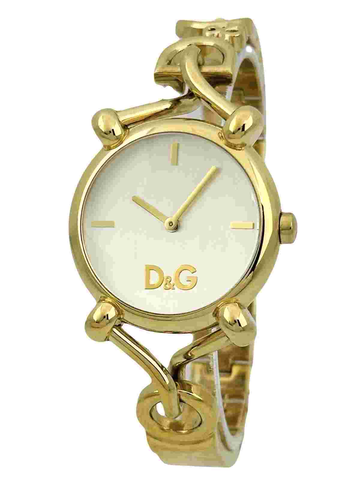 D&G Dolce & Gabbana Women's DW0682 Flock Golden White Dial Jewellery Watch