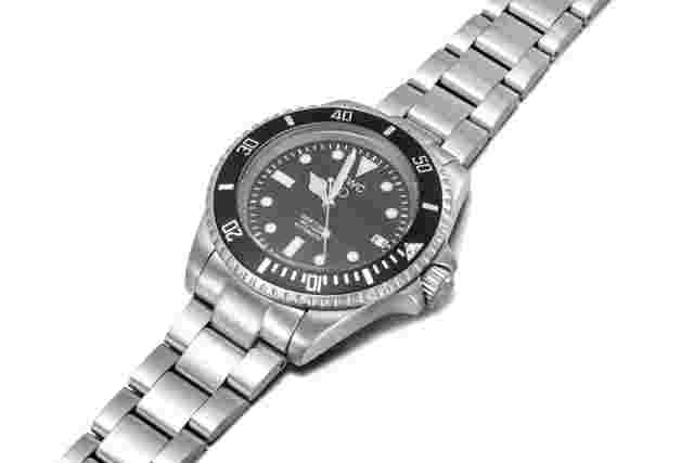 MWC 300m Water Resistant 24 Jewel Auto Military Divers Watch on Steel Bracelet