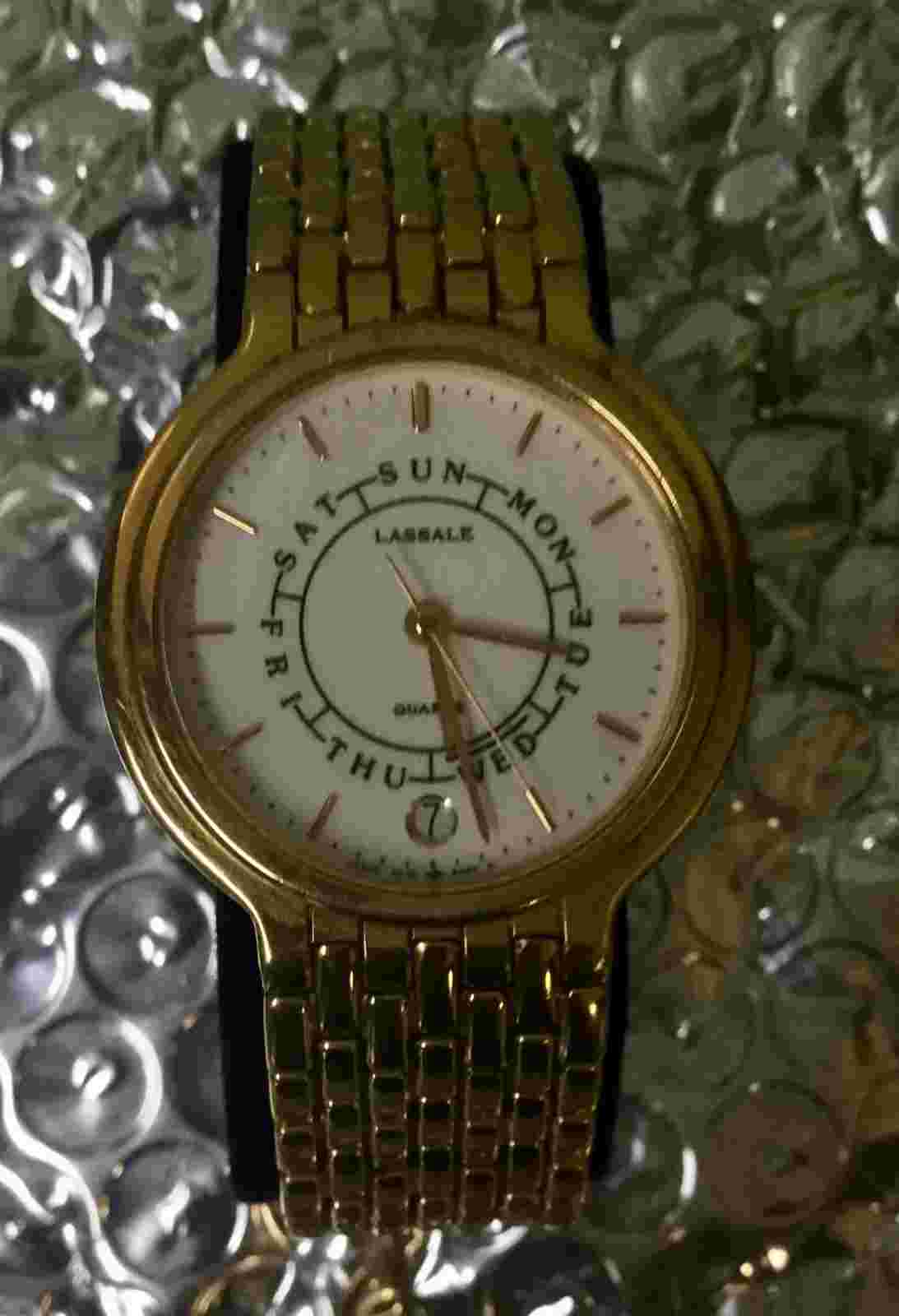 Lassale by Seiko Gold Tone Quartz Watch 6F26-6A09