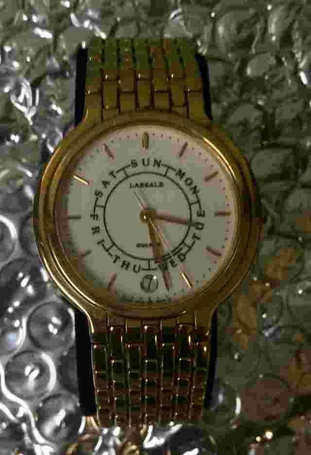 Lassale by Seiko Gold Tone Quartz Watch 6F26-6A09
