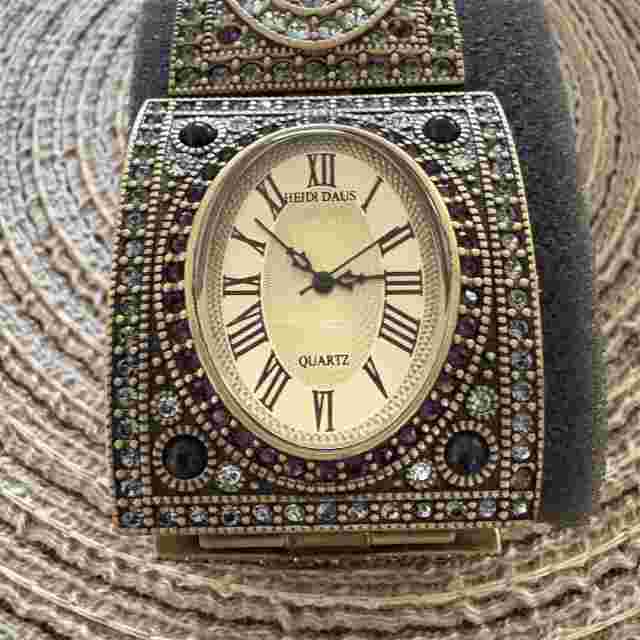 Heidi Daus Women's Art Deco Bracelet Watch with Jewels Art to wear