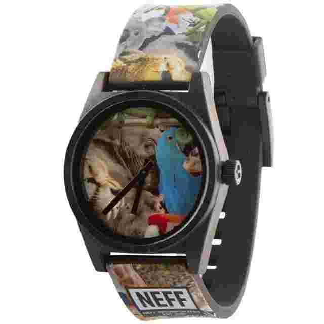 Neff Daily Wild Analog Wrist Watch w/ 5 ATM Water Resistance, Wildlife Print New