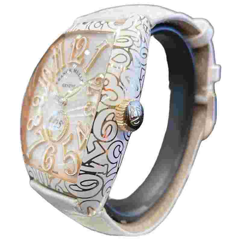 FRANCK MULLER Tonneau Carpex CERA BC White and gold White and K18 pink gold #180