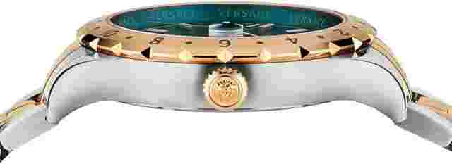 Versace V11050016 HELLENYIUM GMT Green Silver Rose Gold Steel Men's Watch