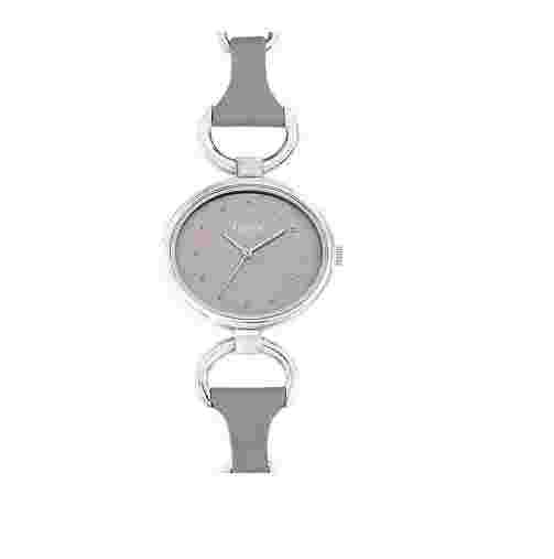 NEW OPEX PARIS MY BUTTERFLY SILVER TONE,GRAY LEATHER BAND WATCH X3731LA3