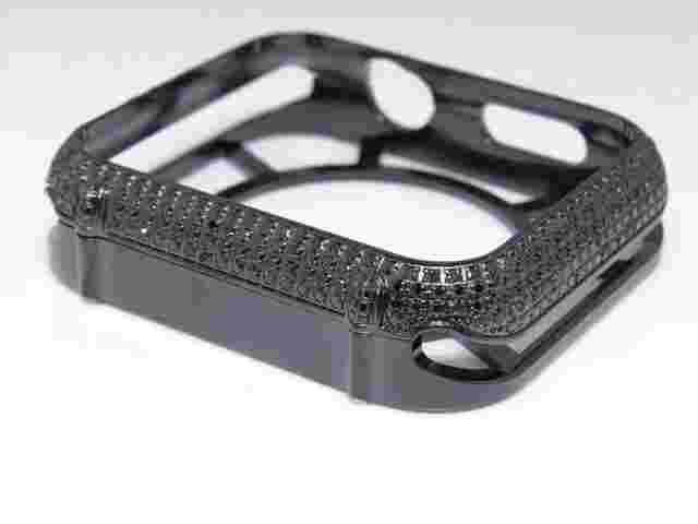 Apple I Watch Genuine Black Diamond PVD Watch 42MM Bezel Capsule Case 2.50ct.