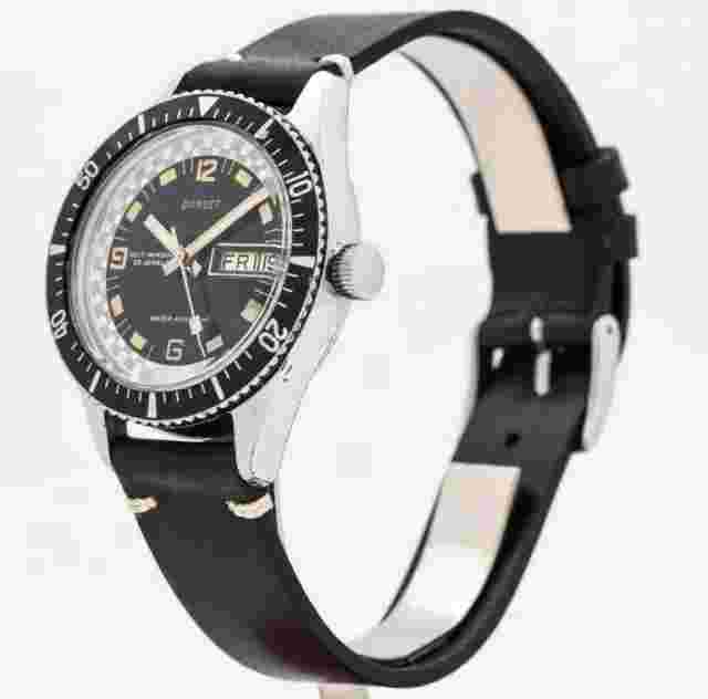 Dorset Diver Watch VINTAGE 1970 Mens 25J Working Original Black Dial Automatic