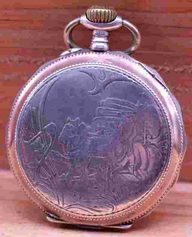UNION HORLOGERE 800 SILVER #6209 MEN'S POCKET WATCH 47.3mm FOR REPAIR (IQ)