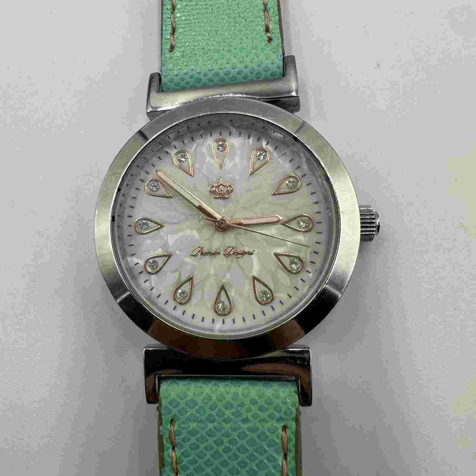 Premier Designs Quick Change Watch Women Silver Green Brown Band New Battery
