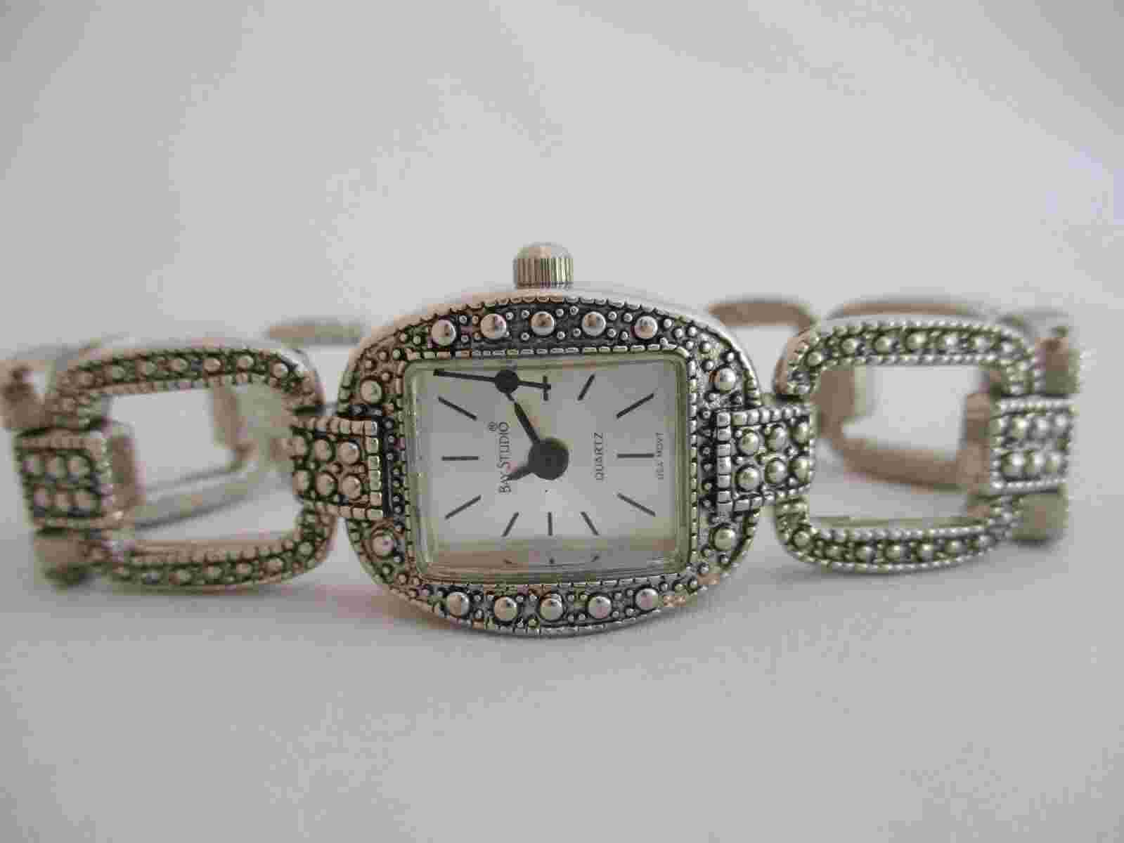 Bay Studio Women's Silver Toned Analog Bracelet Band Watch