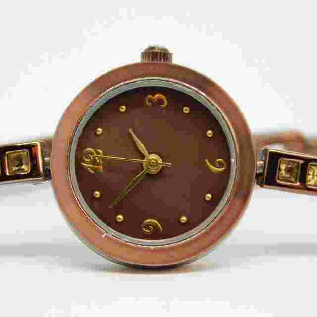 allude FMDAL407 Bronze Tone Quartz Analog Women's Watch Sz. 6 3/4" Battery