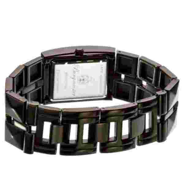 NEW Burgmeister BM501-422 Women's Venus Watch Chunky Black Pyramid Bracelet