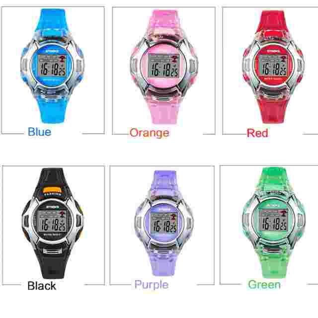 Functional Waterproof Kids Digital Watch with Week,Alarm,Stopwatch Wrist Watch