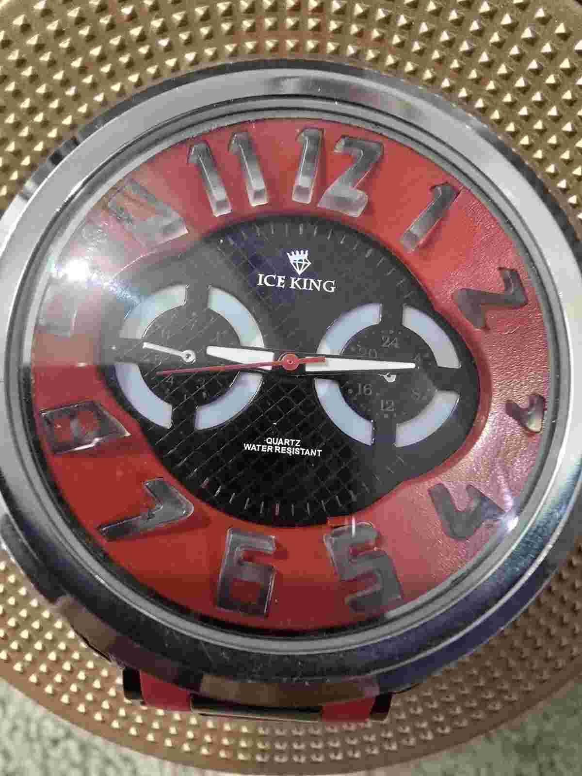 ICE KING 50MM COLOR CHANGEABLE DIAL MEN'S QUARTZ WATCH 3 NEW BATTERIES INSTALLED