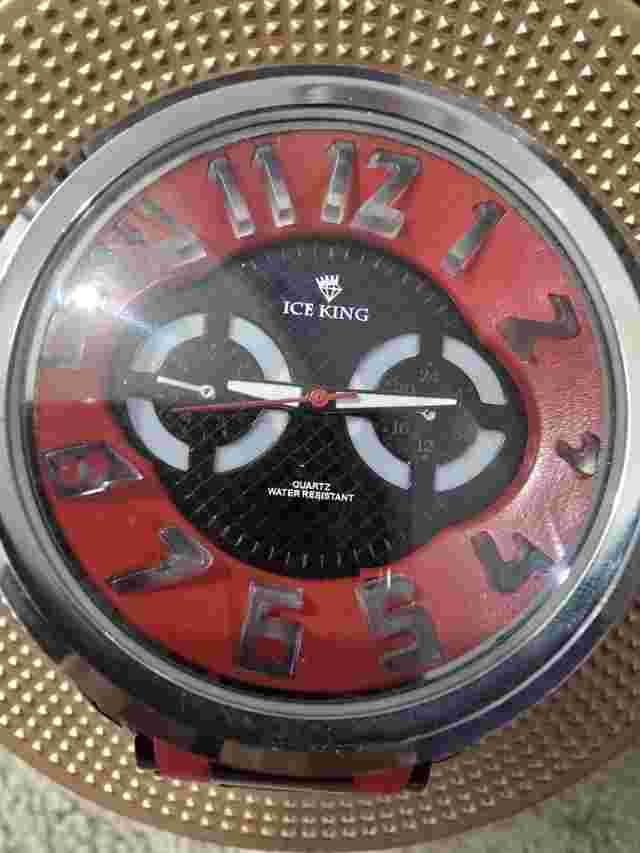 ICE KING 50MM COLOR CHANGEABLE DIAL MEN'S QUARTZ WATCH 3 NEW BATTERIES INSTALLED